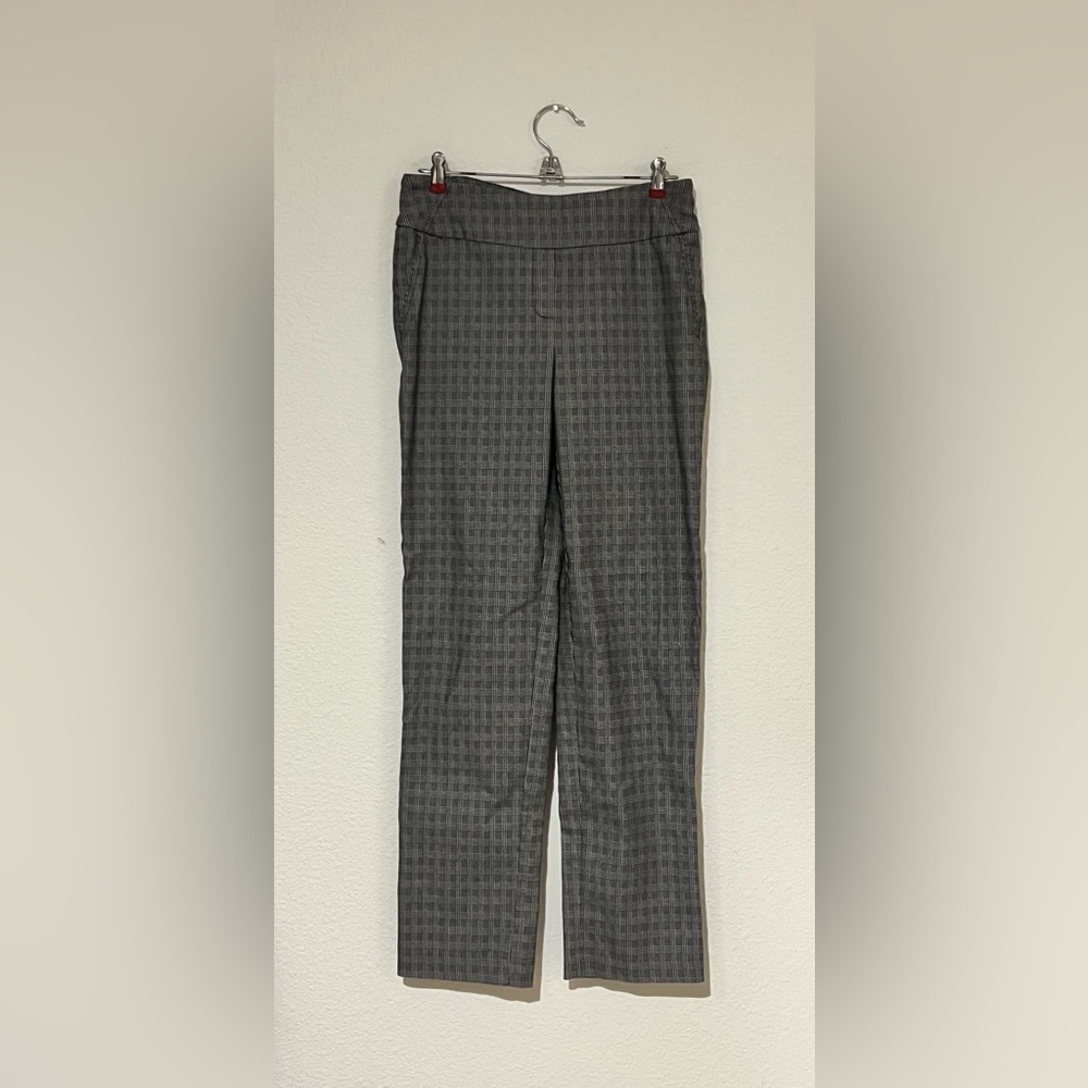 Hilary Radley Black and White Checkered Pants
